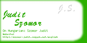 judit szomor business card